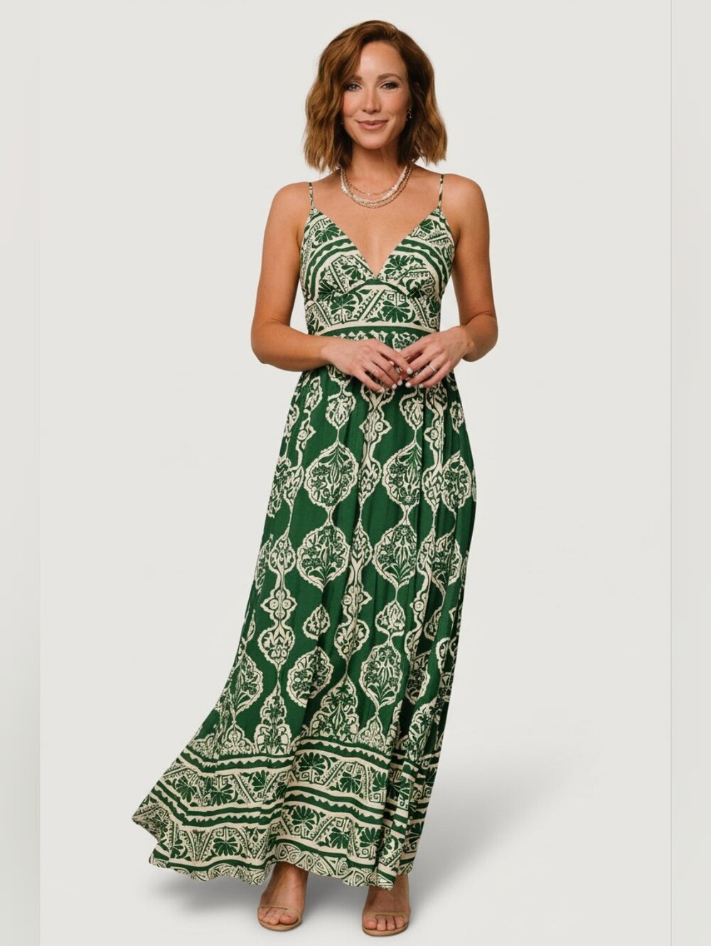Baltic Born Davinah V Neck Maxi Dress Size Small NWT